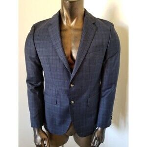TOMMY HILFIGER tailored blue plaid BLAZER - NWT - Size 38